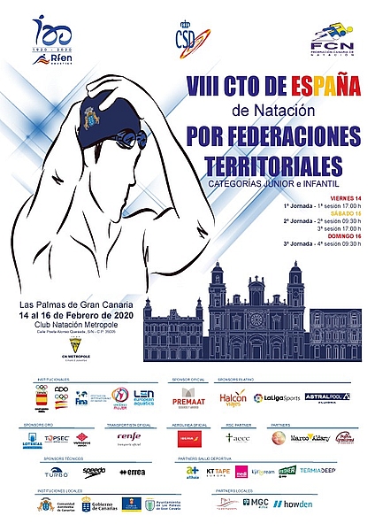 202002014 16 VIII Campeonato de España de Natación por Federaciones Territoriales Cartel 600